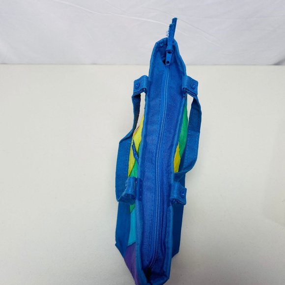 Vintage Rainbow Color Small Tote Bag Purse Airborne Zip Closure - Picture 6 of 10